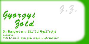 gyorgyi zold business card